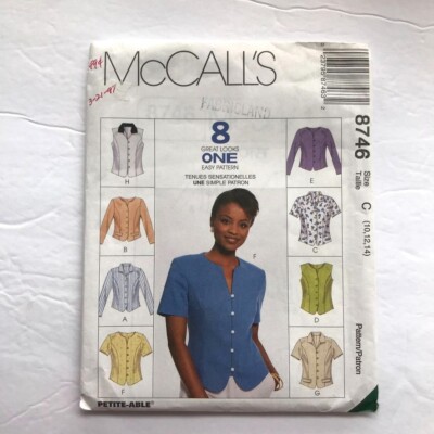 Pattern 8746 McCall's Pattern #8746 - Misses' Tops - Sizes 10/12/14 | eBay