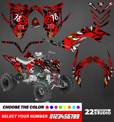 Kit décoration Pics Rouge - - Suzuki LTR 450