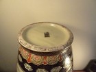 Vintage Asian Porcelain Vase 14 1/2"H Gold Trim Signed Hand Painted in Hong Kong — photo 6