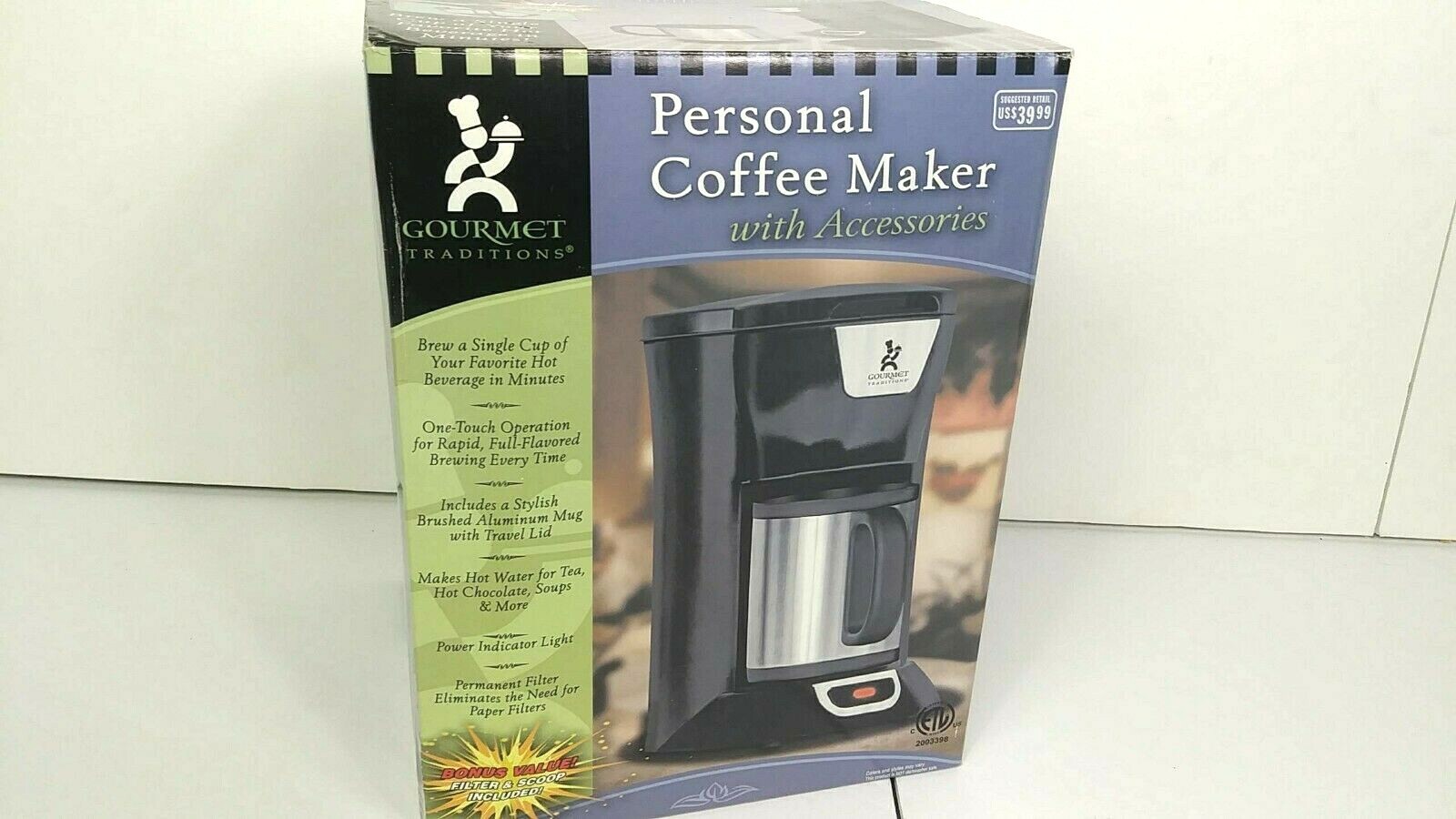 Gourmet Traditions Personal Coffee Maker