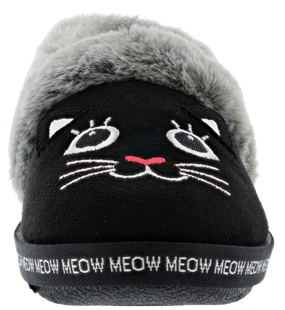 Skechers Bobs Women's Too Cozymeow Pajamas SLIPPER Black 10 M US for