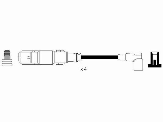 Fils de bougies en silicone isolant pour BMW 316i et 318i