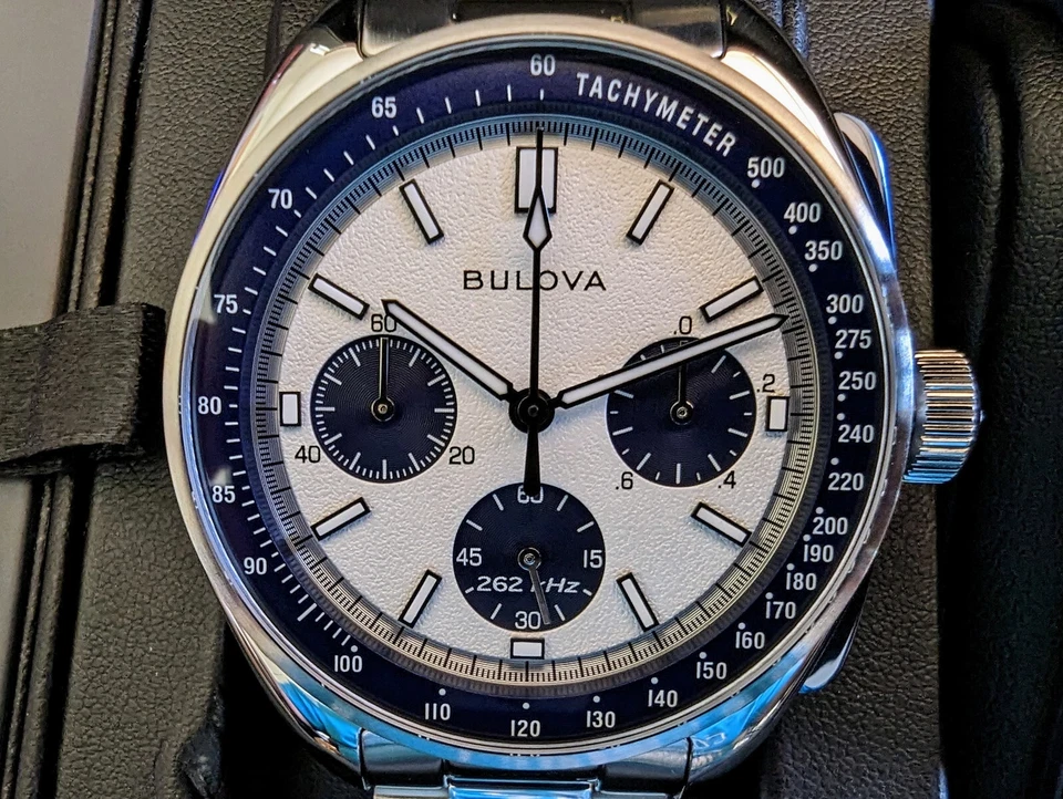Bulova Lunar Pilot Chronograph Men's Watch Sapphire With Bonus Strap 98K112 - image 2 of 4
