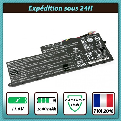 Akku kompatibel für ACER AC13C34 11.4V 2640mAh SCHWARZ
