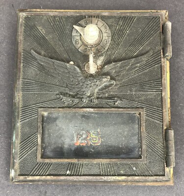 Antique U.S. Post Office Mail Box Door #125 Flying Eagle Combo Dial Needs repair