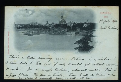 FINNLAND Suomi Hango (Hanko) Original frühe Postkarte. Posted 1900