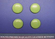 4 MADE IN USA REPLACEMENT BUTTONS FOR VINTAGE OUTFITS 3/4" LIME GREEN LEATHER