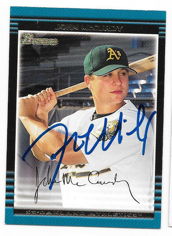 JOHN MCCURDY 2003 BOWMAN AUTOGRAPHED SIGNED # BDP26 OAKLAND A'S | eBay