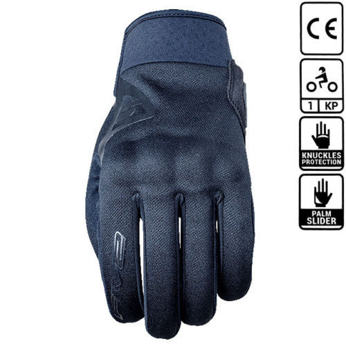 Gants moto scooter FIVE Globe coqués noirs homologués CE EN13594 taille L
