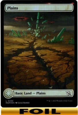 PLAINS ** FOIL FULL ART ** #283 - March of the Machine - NM MTG