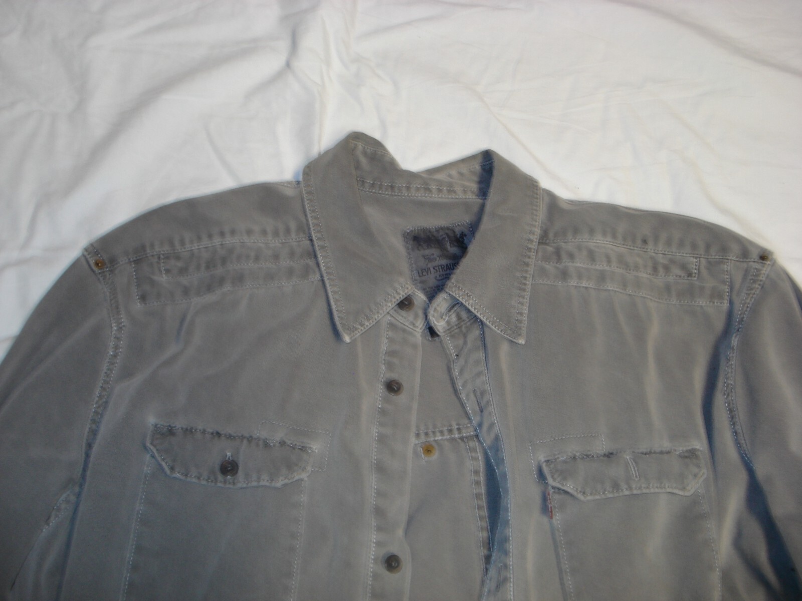 LEVIS "Two Horse" SHIRT JACKET. 2XL Faded Black / Gray. Vintage 90s eBay