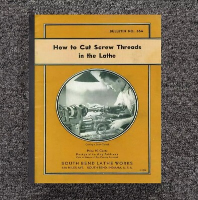 Manual Fits 1936 South Bend Lathe No. 36A - How to Cut Screw Threads
