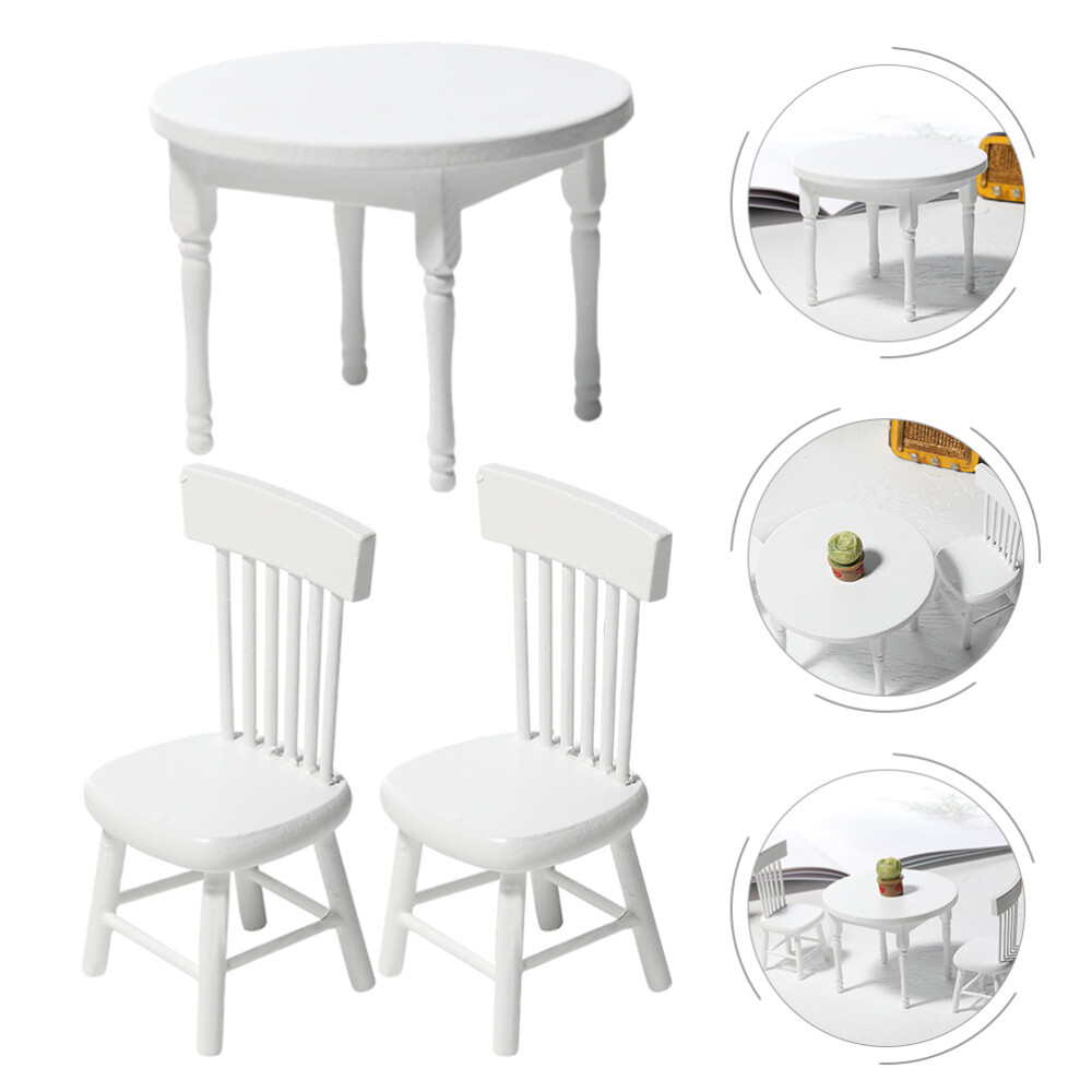Miniature Furniture Scene Model for Kids Table and Chairs Set  