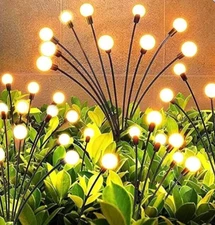 10-LED Solar Firefly Lights Garden Waterproof Outdoor Landscape Decor