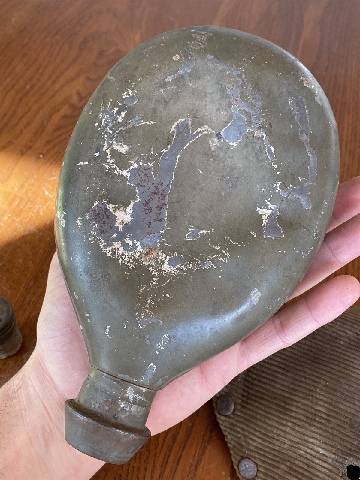 1915 J Hirschhorn WW1 German Heer M1915 M1917 STEEL CANTEEN w/ CORDUROY COVER