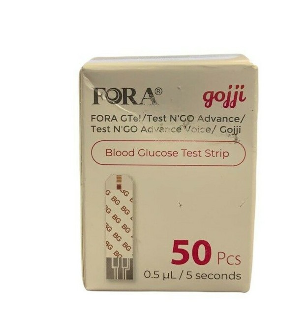 50 Fora GOJJI Blood Glucose Test Strips exp 2/24 for sale online eBay