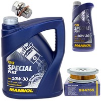 MotoröL Set 10W-30 6 Liter + ÖLfilter SH 4765 + Schraube FüR Mercedes G-Klasse