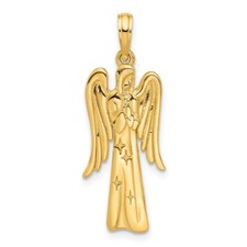 14K Yellow Gold Fancy Angel Pendant