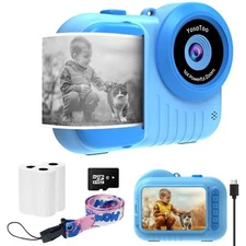 Kids Instant Print Camera 3.5 Inch Digital with Photos Ages 3-12 Gift