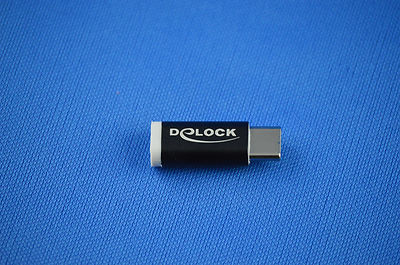 Delock Adapter USB 2.0 Micro-B Buchse > USB Type-C  2.0 Stecker schwarz NEU OVP