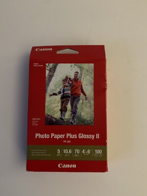 Canon PP-301 Photo Paper Plus Glossy II (4 x 6'', 100 Sheets) 1432C006