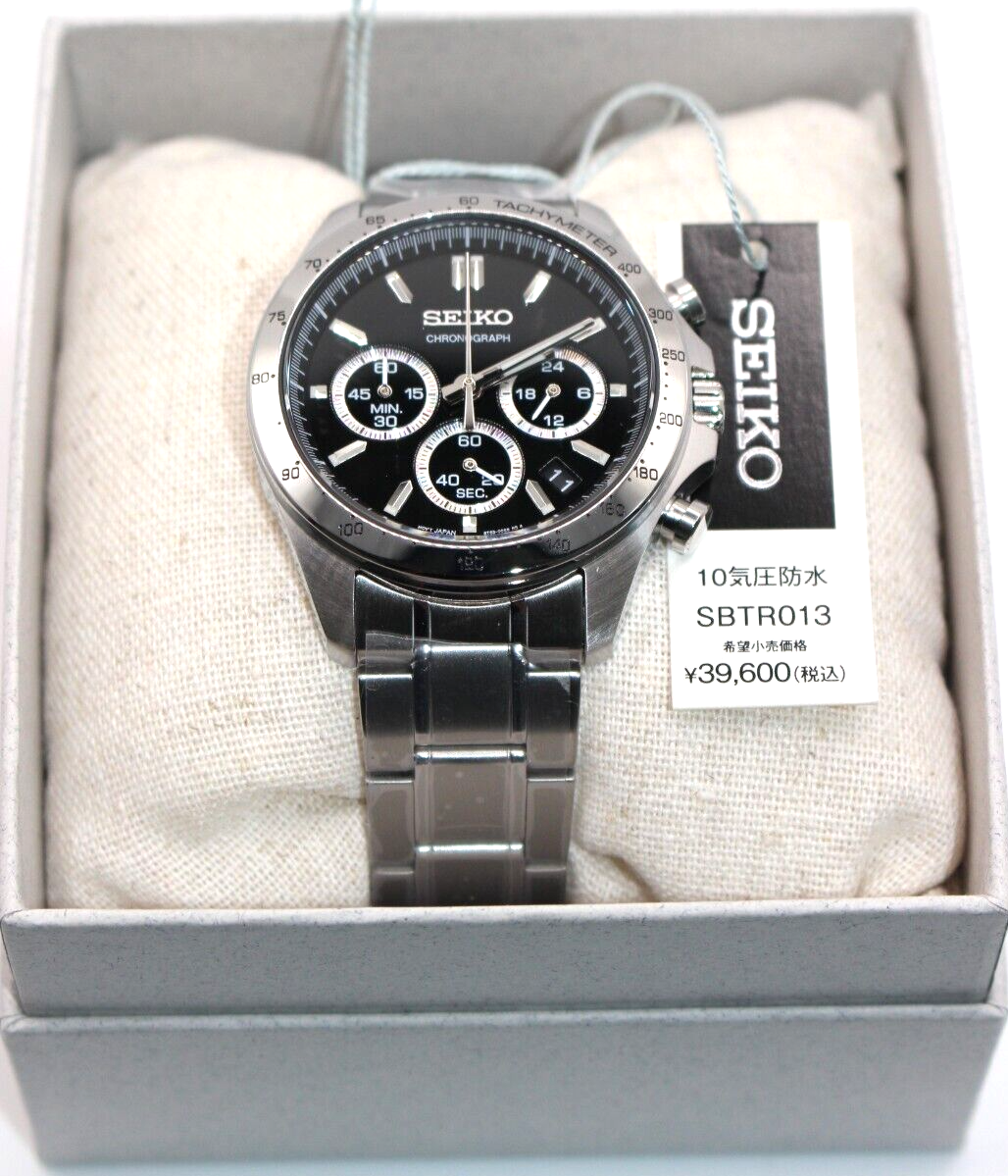 SEIKO　SBTR013 Seiko Spirit SBTR013 Chronograph Black Dial Stainless Steel
