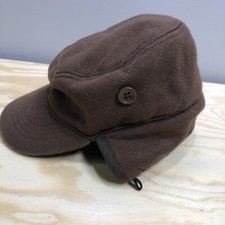Baby Gap Boys Kids Brown Trapper Trek Ear Flap Flannel Cap Hat Size S/M 2-3 B1