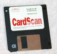 Vintage 3.5" floppy disk diskette software Corex CardScan for Macintosh 1995