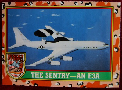 DESERT STORM - UK ISSUE - Card #33 - THE SENTRY - AN E3A - TOPPS - 1991