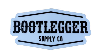 Bootlegger Supply Company Construction Hard Hat Sticker Blue Collar Decal Badge