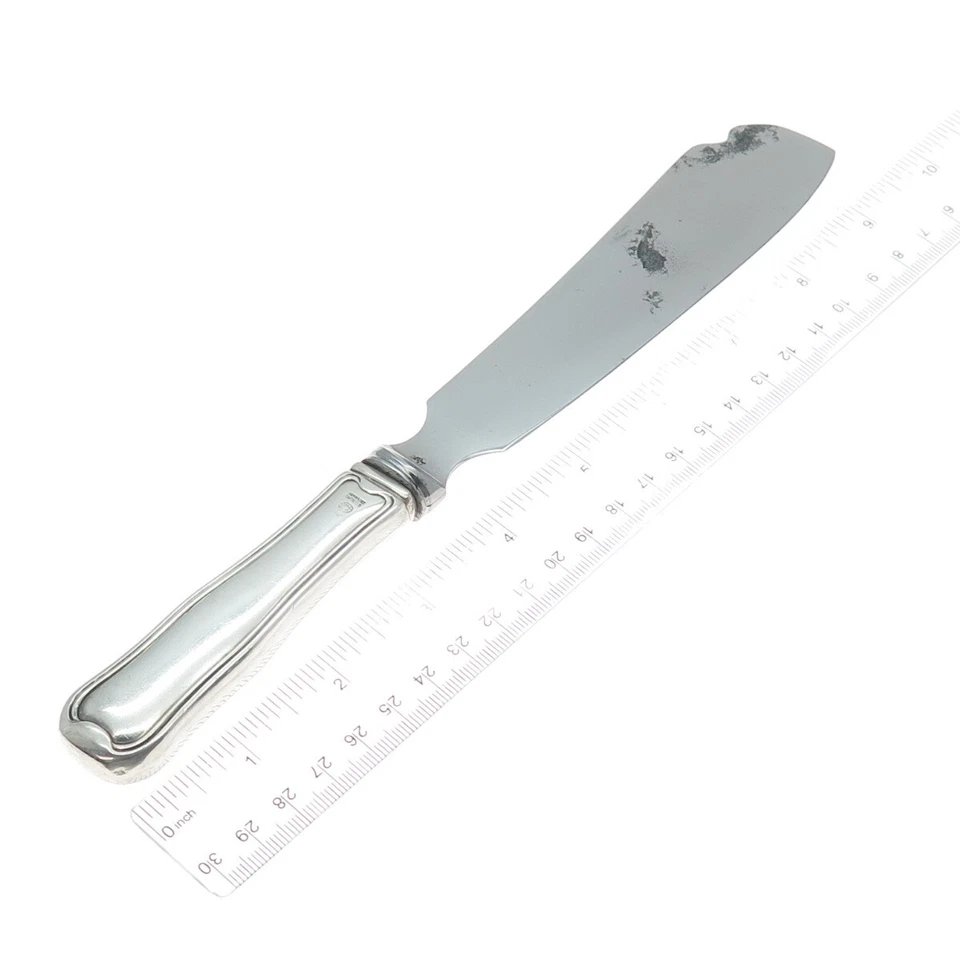 Antiguo cuchillo danés para pasteles GEORG JENSEN 925 mango de plata esterlina 1947 Foto 3 de 4