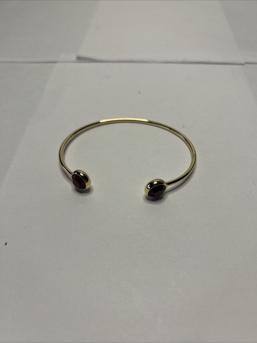 PANDORA Rose Gold & Ruby Cuff bracelet Size 6.5" - Picture 2 of 5