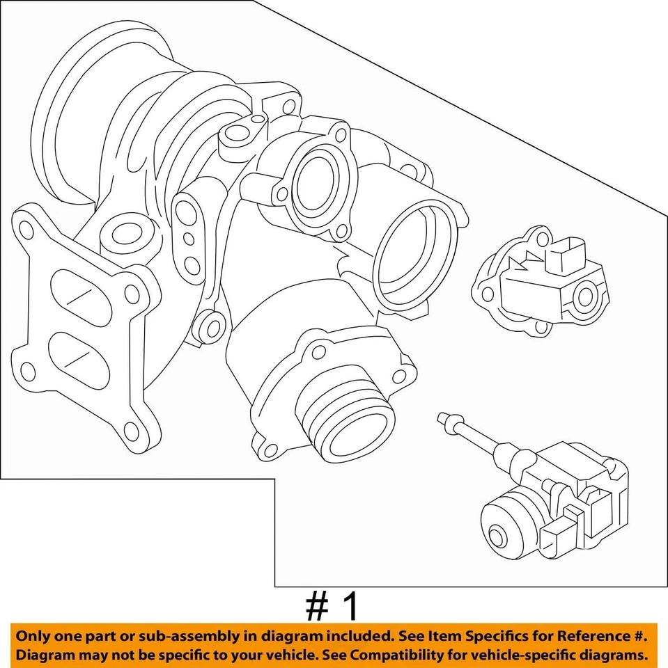 Audi A3 2015 colector de escape OEM 109 k millas - LKQ313826559 Foto 4 de 4