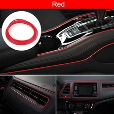 5m Red Car Interior Decor Point Edge Gap Door Panel Molding Line Accessories