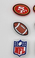 New San Francisco 49ers 3 Piece Croc Charm Set