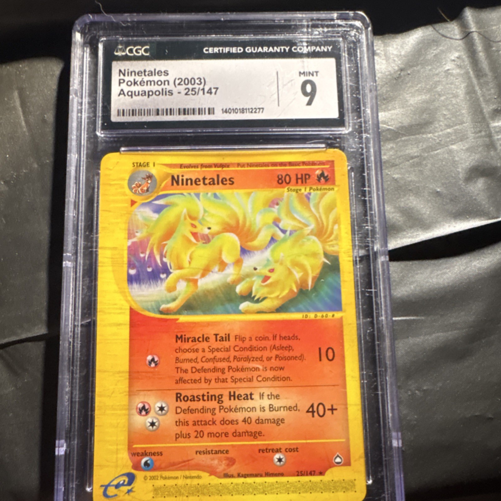 Pokémon Ninetales Aquapolis 25/147 CGC 9 Rare Regular English Card