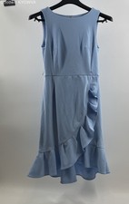 Calvin Klein Women's Blue Ruffle Midi Dress Size 4