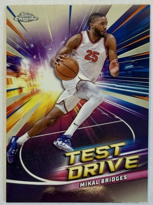 2024-25 Topps Chrome Basketball #TD-3 Mikal Bridges Test Drive | eBay