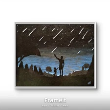 Original, OOAK, 11 x 14 Acrylic on Canvas Signed Catching Stars