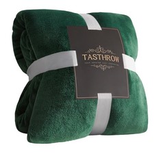 Dark Green Large Flannel Fleece Throw Blanket Cozy Lightweight 5070 Inch