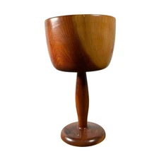 VTG Wood Goblet Chalice Handmade Wooden Cup Rustic Decor LARP Gothic