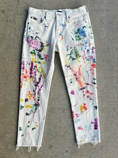 Polo Ralph Lauren Paint Splatter Jeans Avery Boyfriend 31  X 27  