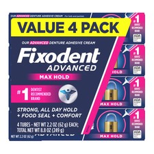 Fixodent Advanced Max Hold Denture Adhesive 4 pk 2 2 oz