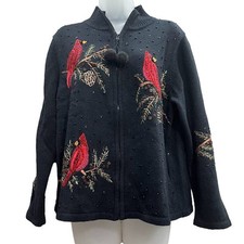 Vintage Tiara International Christmas Sweater Cardinals