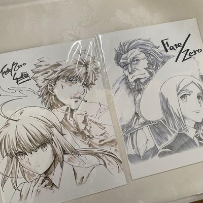 Fate Zero Ufotable Saber Kiritsugu Waver Rider Illustration Card Set
