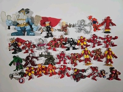 Lot Of 30 MARVEL SUPER HERO SQUAD Spider-Man Avengers Iron Man Hulk Figures