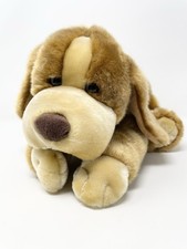 Animal Alley Brown Darby Hound Dog Plush Floppy Laying Down Vtg Toys R Us 14  