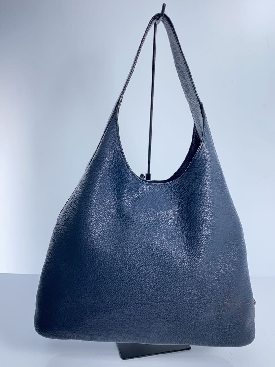 PRADA handbag leather Navy Used thumbnail 3