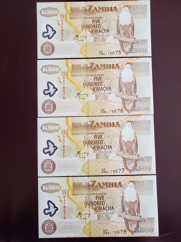 2008 Zambia 500 kwacha