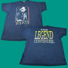 Vintage 1991 Merle Haggard T Shirt Mens XXL Screen Stars The Legend Continues